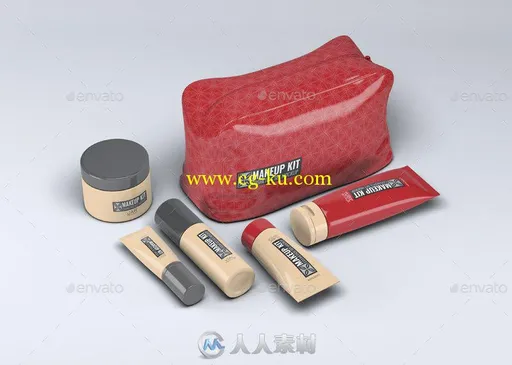 化妆品和化妆包展示PSD模板makeup-kit-cosmetics-set-mock-up-13495174的图片3