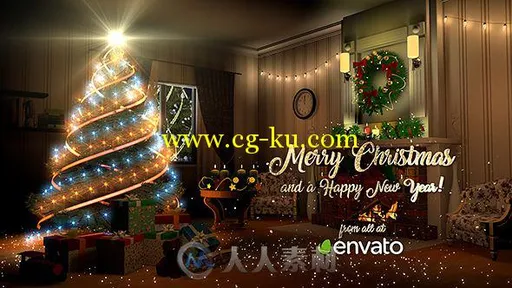 神奇画笔点亮圣诞世界幻灯片AE模板 Videohive Christmas 19048546的图片1