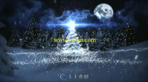 夜晚神奇粒子魔法圣诞节问候开场AE模板 Videohive Christmas Greetings v6的图片3