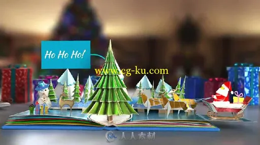 创意立体弹书出圣诞节开场AE模板 Videohive Christmas Pop-Up Book 2 19052418的图片2