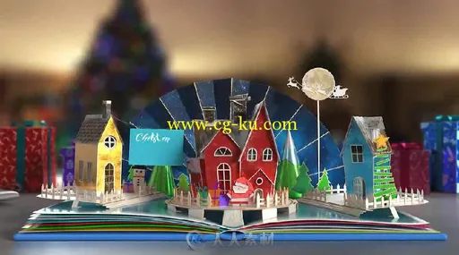 创意立体弹书出圣诞节开场AE模板 Videohive Christmas Pop-Up Book 2 19052418的图片3