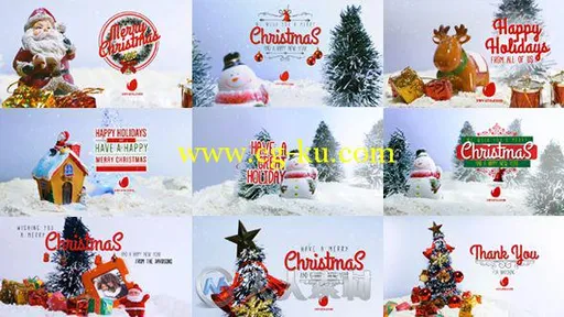 10个场景圣诞节许愿祝福视频AE模板Videohive 10 Miniature Christmas Wishes 1903...的图片1