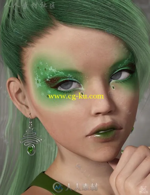 冷淡美女化妆3D模型合辑的图片1