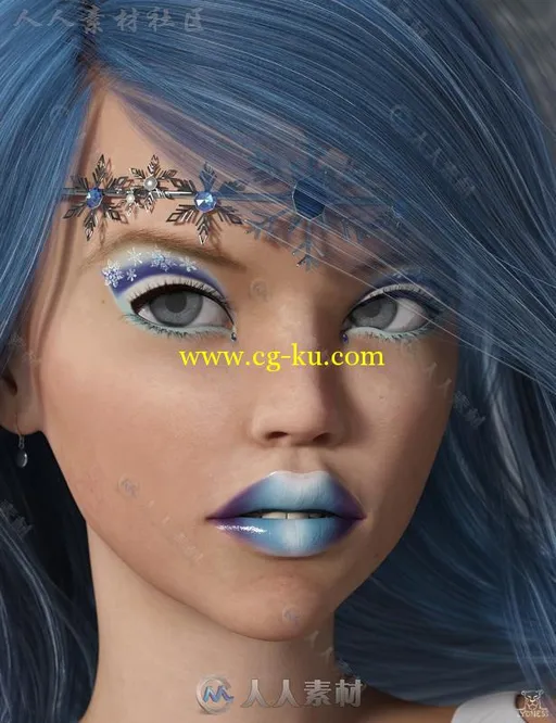 冷淡美女化妆3D模型合辑的图片3