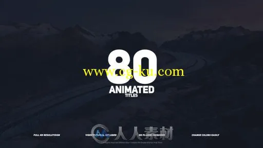 创意简单文字字幕标题排版动画AE模板 Videohive Titles 18601249的图片1