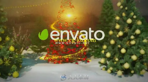 美丽的圣诞标志幻灯片LOGO演绎AE模板 Videohive Christmas Logo 18980419的图片2