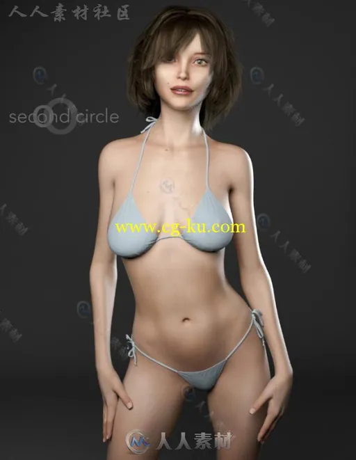 肤白貌美的女性3D模型合辑的图片1