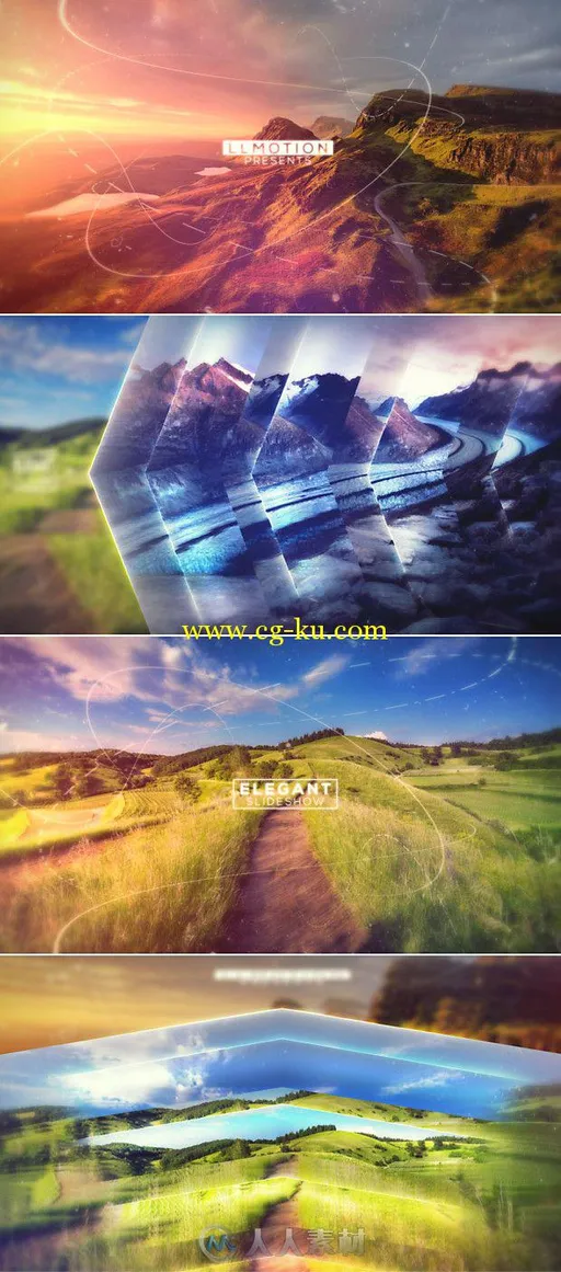 优雅的箭头合成照片幻灯片相册动画AE模板 Videohive Elegant Slide Show 18629041的图片1