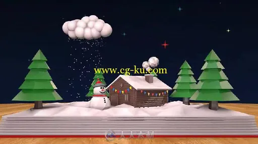 创意书籍弹出圣诞时间动画AE模板 Videohive Christmas 4K 18968711的图片2