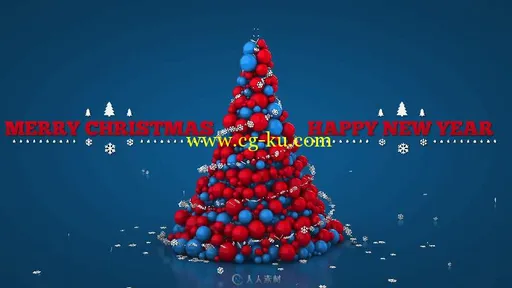 粒子魔法气球快速组成圣诞树幻灯片AE模板 Videohive Christmas (4 in 1) 1901...的图片3