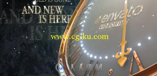 金色史诗新年倒计时幻灯动画AE模板 Videohive 2017 New Year Countdown 18957834的图片4