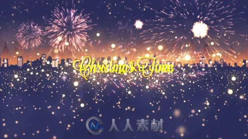 美丽的圣诞节烟花金色标题动画AE模板 Videohive Christmas Titles 18971210的图片1