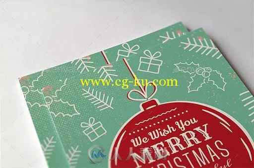 圣诞邀请卡片PSD模板Christmas_Greeting_PSD_Flyer_Template的图片2