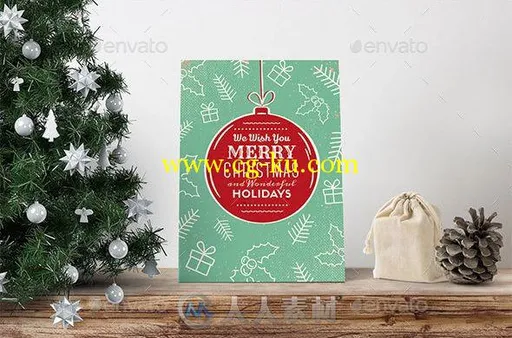 圣诞邀请卡片PSD模板Christmas_Greeting_PSD_Flyer_Template的图片3