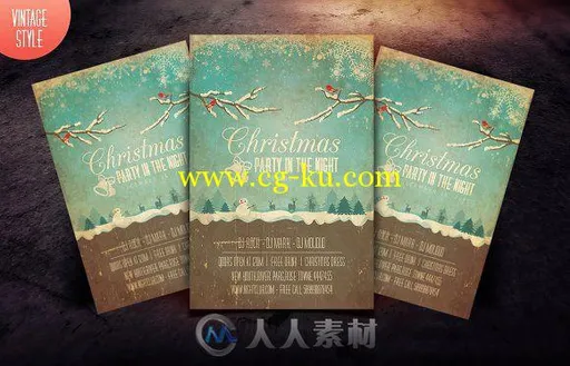 圣诞派对简洁海报PSD模板Christmas_Party_Flyer的图片3