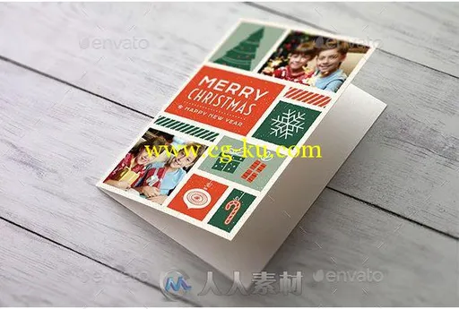 矢量圣诞照片卡片展示PSD模板illustrated-christmas-photo-card-9542963的图片2