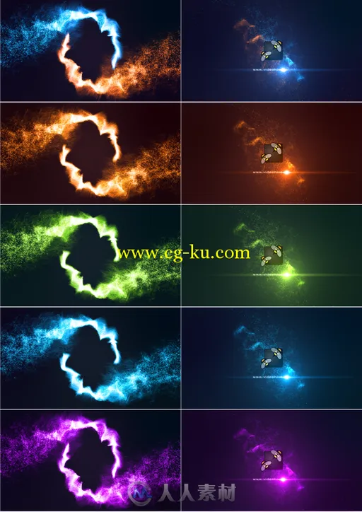 神奇美丽的粒子特效标志显示AE模板Videohive Magic Particles Logo Reveal 17130921的图片1