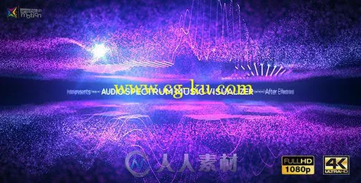 跳动的音乐旋律波形音谱AE模板 Videohive Audio Spectrum Music Visualizer 18738902的图片1