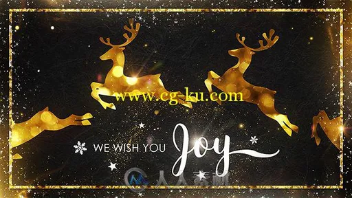 高贵美丽的金色跳舞粒子展示圣诞标题动画AE模板 Videohive Christmas 18776203的图片12