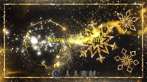 高贵美丽的金色跳舞粒子展示圣诞标题动画AE模板 Videohive Christmas 18776203的图片20