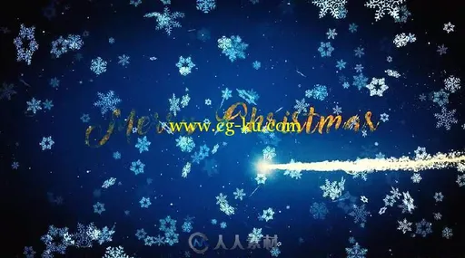 美丽神奇的彩色粒子雪花飘落幻灯片AE模板VideohiveMerry Christmas Slideshow 189...的图片3