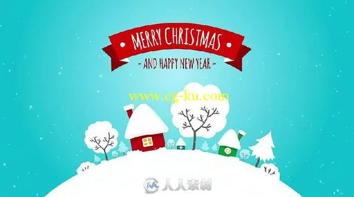 简单时尚的卡通圣诞贺卡展示AE模板 Videohive Christmas Card 19061811的图片2