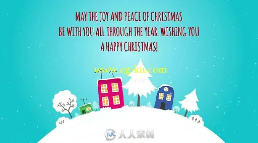 简单时尚的卡通圣诞贺卡展示AE模板 Videohive Christmas Card 19061811的图片3