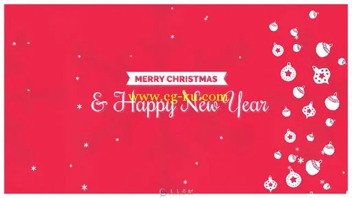 简单美丽的雪花飘落圣诞贺卡展示AE模板 Videohive Christmas Card 18919667的图片1