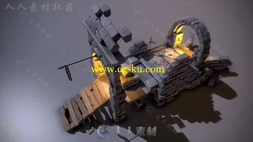 梦想废墟地城环境模型Unity3D素材资源的图片3