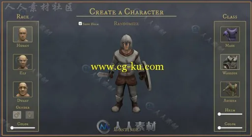 三个不同的种族幻想人形生物角色模型Unity3D素材资源的图片3