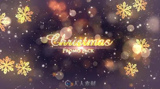 时尚金色粒子圣诞节促销幻灯片AE模板 Videohive Christmas Promo Pack 18967435的图片3