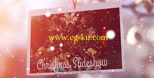 雪花飘落美丽的圣诞节照片挂饰幻灯片AE模板Videohive Christmas Slideshow 18998518的图片1