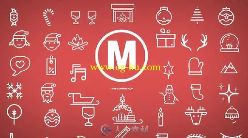 最小的简单的圣诞节动画图标AE模板 Videohive Minimal Christmas Icons 19031705的图片2