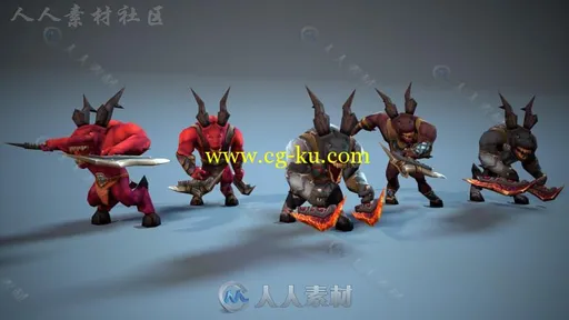 动画恶魔怪物幻想人形生物角色模型Unity3D素材资源的图片1