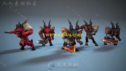 动画恶魔怪物幻想人形生物角色模型Unity3D素材资源的图片2