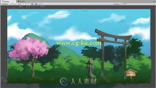 美丽的日本森林贴图和材质Unity2D素材资源的图片3