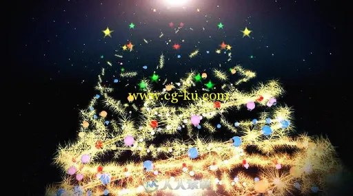 美丽的粒子圣诞树圣诞节开场幻灯片AE模板 Videohive Christmas Wishes 19016241的图片2