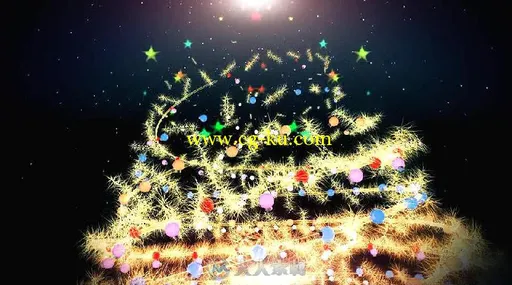 美丽的粒子圣诞树圣诞节开场幻灯片AE模板 Videohive Christmas Wishes 19016241的图片3