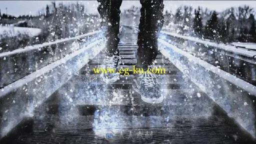 美丽的冬天雪花飞溅运动效果幻灯片AE模板 Videohive Winter Splash Motion 1901..的图片3