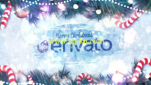 美丽的冬季假期标志展示幻灯片AE模板Videohive Winter Holidays Logo Reveal 1401...的图片1