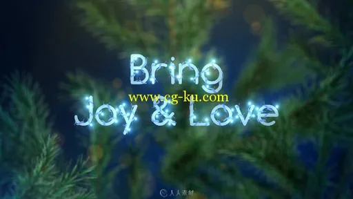 美丽超酷的圣诞小灯闪烁展示字体AE模板 Videohive Christmas Lights Font 19167863的图片2