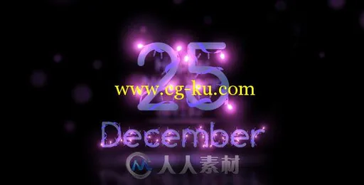 美丽超酷的圣诞小灯闪烁展示字体AE模板 Videohive Christmas Lights Font 19167863的图片3