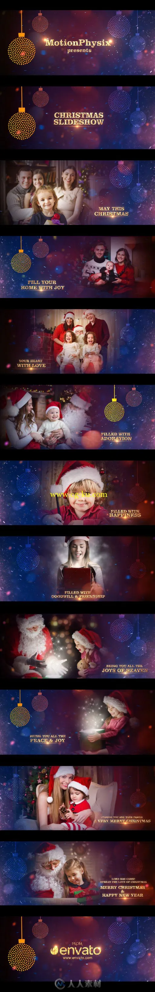 美丽优雅温馨的圣诞节幻灯片相册动画AE模板Videohive Christmas Slideshow 19171301的图片1