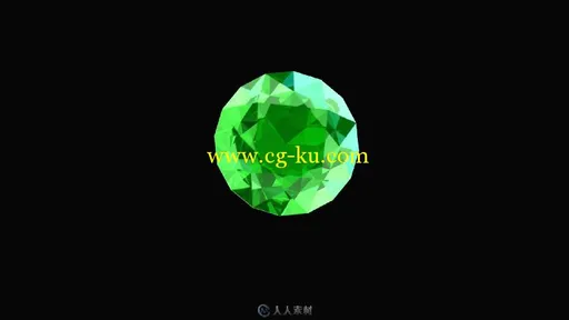 3D绿色钻石展示视频素材的图片2
