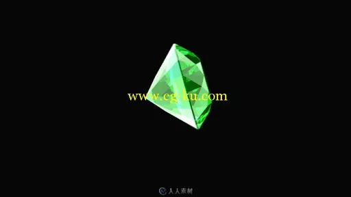3D绿色钻石展示视频素材的图片3