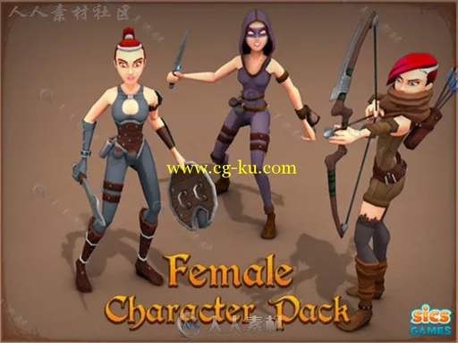 女性角色包幻想人形生物角色模型Unity3D素材资源的图片2