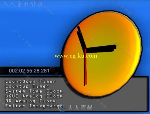 计时器和时钟GUI编辑器扩充Unity素材资源的图片1