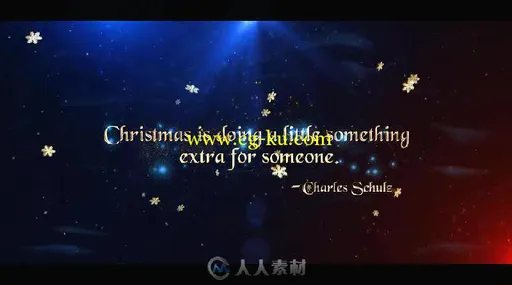 华丽漂亮的金色粒子圣诞愿望幻灯片AE模板 Videohive Christmas Wishes 19159516的图片2