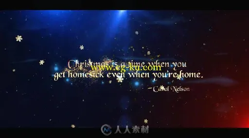 华丽漂亮的金色粒子圣诞愿望幻灯片AE模板 Videohive Christmas Wishes 19159516的图片3