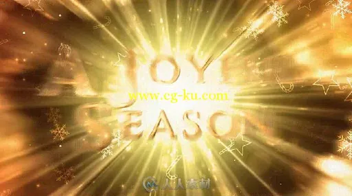 华丽闪亮的金色圣诞幻灯片标题AE模板Videohive Heavenly Christmas Titles 19010273的图片2